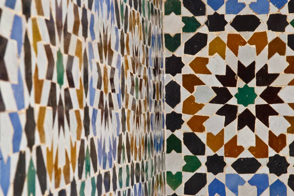 Zellige tilework at the Ben Youssef Madrasa, Marrakesh